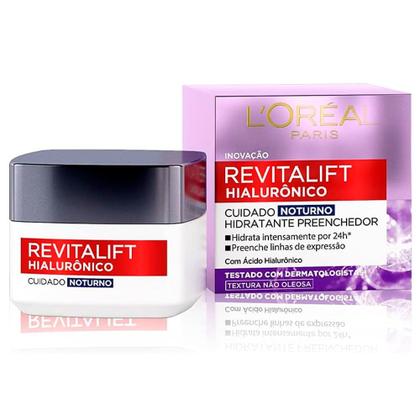 Imagem de Creme Facial Preenchedor L'oréal Revitalift Hialurônico Noturno 49g