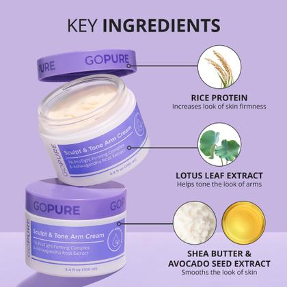 Imagem de Creme Firmador e Tensor para Braços GoPure Sculpt & Tone