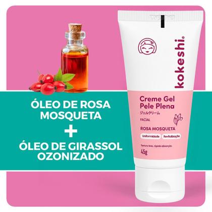 Imagem de Creme Gel Facial Pele Plena Kokeshi Antienvelhecimento 45g