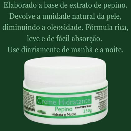 Imagem de Creme Hidratante Alquimia Cosméticos Pepino Pote 250g Kit 7 Unidades