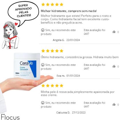 Imagem de Creme Hidratante Cerave Pele Seca Extra Seca Normal Sem Perfume 454G Corpo Rosto