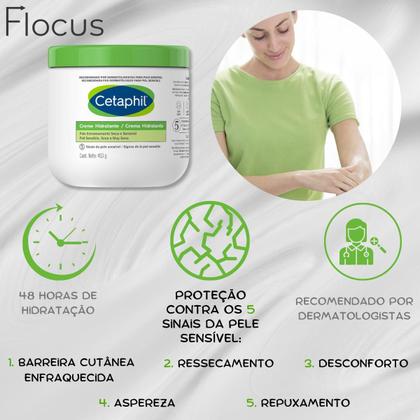 Imagem de Creme Hidratante Cetaphil 453G Pele Seca Sensivel Extra Seca Corporal
