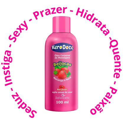 Imagem de Creme Hidratante Chiclé Mania + Oleo Massagem Sensual Beijocas