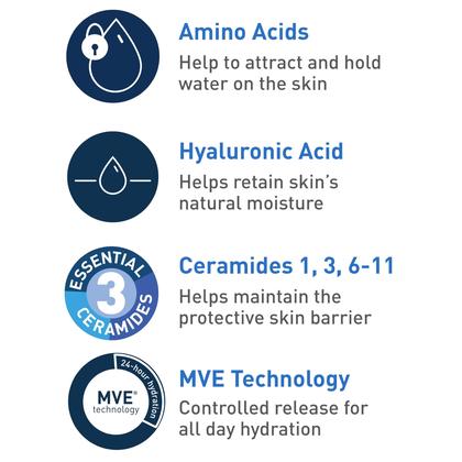 Imagem de Creme hidratante Cleanser CeraVe para espuma de 240 ml para pele seca