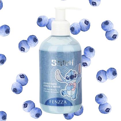 Imagem de Creme Hidratante Corpo E Mãos Com Óleo De Coco E Extrato De Mirtilo 250ml Disney Stitch Lançamento Fenzza