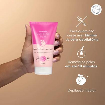 Imagem de Creme Hidratante Depilatório Corporal Cuide-se Bem Doçura na Pessegura 150ml