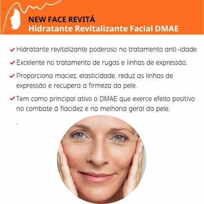 Imagem de Creme Hidratante Facial Anti-idade Antirrugas Antissinais Dmae 50 a 60 anos 55 Grs