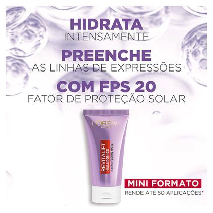 Imagem de Creme Hidratante Facial Anti-idade L'Oréal Paris Revitalift Hialurônico Diurno FPS20