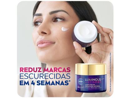 Imagem de Creme Hidratante Facial Nivea Complexo de Reparação Noturna Luminous 630 Antispot Ácido Hialurônico 50ml