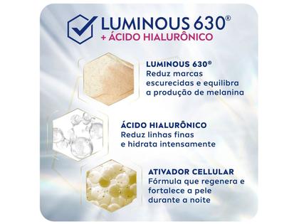 Imagem de Creme Hidratante Facial Nivea Complexo de Reparação Noturna Luminous 630 Antispot Ácido Hialurônico 50ml