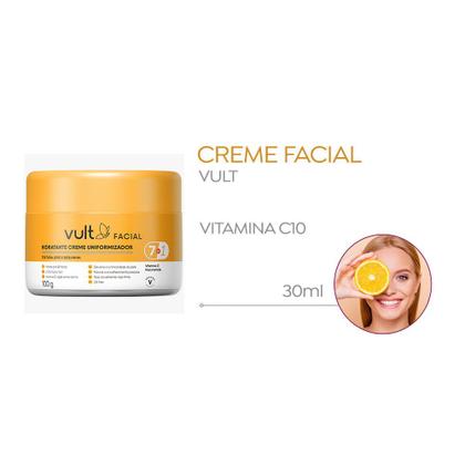 Imagem de Creme Hidratante Facial Uniformizador Vitamina C 100g Vult