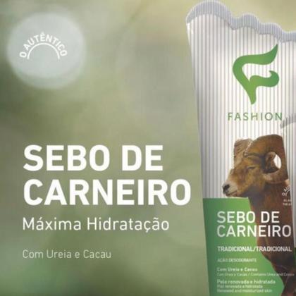 Imagem de Creme Hidratante Tradicional Fashion Sebo de Carneiro Bisnaga 200ml Kit 4