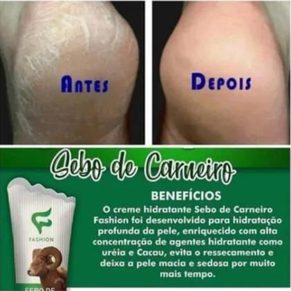 Imagem de Creme Hidratante Tradicional Fashion Sebo de Carneiro Bisnaga 200ml Kit 4