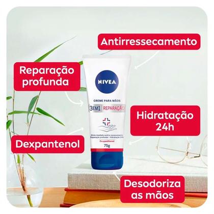 Imagem de Creme para as Mãos NIVEA - 3EM1 Reparação com Dexpanthenol