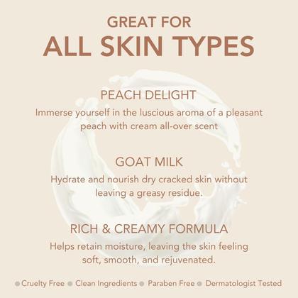 Imagem de Creme para mãos Dionis Goat Milk Skincare 30 ml (conjunto de 6) pêssego