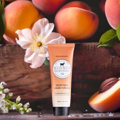 Imagem de Creme para mãos Dionis Goat Milk Skincare 30 ml (conjunto de 6) pêssego