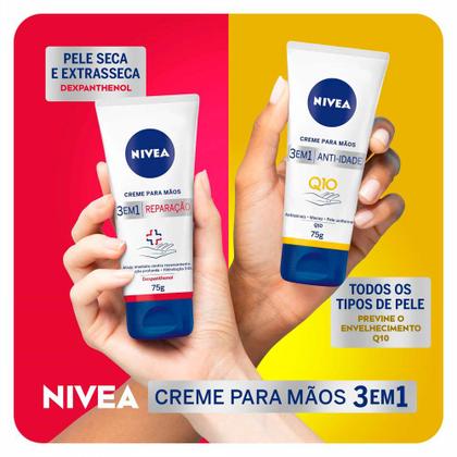 Imagem de Creme Para Mãos NIVEA 3 em 1 Reparação