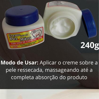 Imagem de Creme para os Pés e Mãos San Jully Com Sebo de Carneiro Pote 240g
