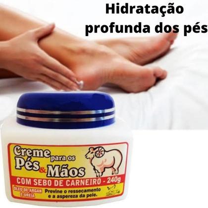 Imagem de Creme para os Pés e Mãos San Jully Com Sebo de Carneiro Pote 240g