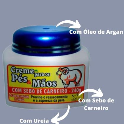 Imagem de Creme para os Pés e Mãos San Jully Com Sebo de Carneiro Pote 240g