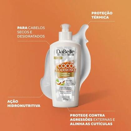 Imagem de Creme Para Pentear Dabelle Coco Poderoso 270g