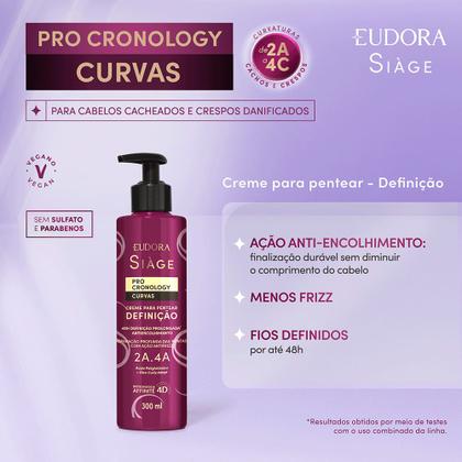 Imagem de Creme para Pentear Definição Eudora Siàge Pro Cronology Curvas 300ml