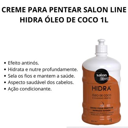 Imagem de Creme para pentear salon line hidra óleo de coco 1l