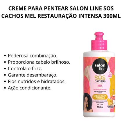 Imagem de creme Para Pentear Salon Line Sos Cachos Intensos Mel 300ml