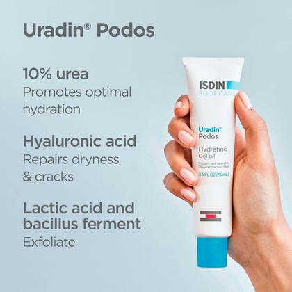 Imagem de Creme para Pés ISDIN Uradin Podos Gel Oil 75ml - Com 10% de Uréia