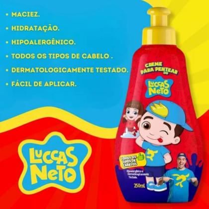 Imagem de Creme Pentear Luccas Neto Todos os Tipos de Cabelos - 250ml