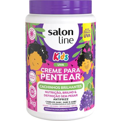 Imagem de Creme Pentear Salon Line Cachinhos Kids Cheirinho Uva 1kg