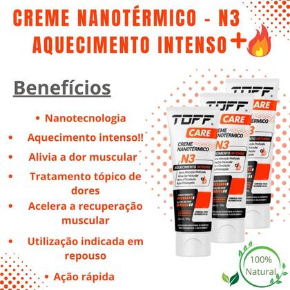 Imagem de Creme Pomada Toff Nanotérmico 100g N3 Alívio Dores Musculares intensa aquecimento intenso vegano