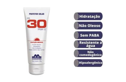 Imagem de Creme Protetor Solar Fator Fps 30 Bisnaga 120g Mavaro