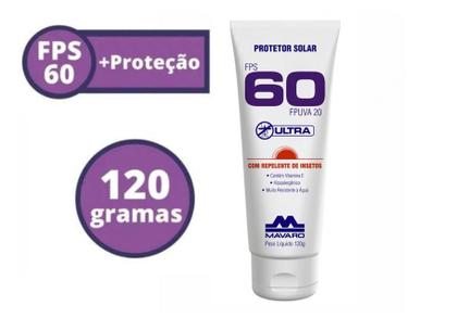 Imagem de Creme Protetor Solar Fator Fps 60 Com Repelente 120g Mavaro