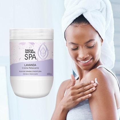 Imagem de Creme Relaxante Dagua Natural Spa Lavanda Óleo de Copaíba e Passiflora 650g Hidrata e Relaxa a Pele