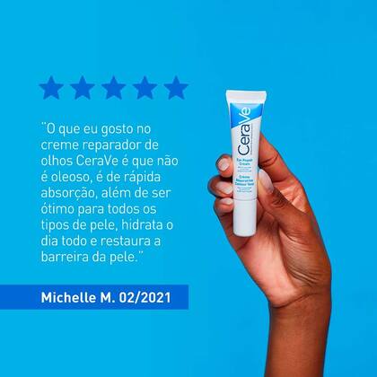 Imagem de Creme Reparador para Olhos com Ácido Hialurônico e Ceramidas CeraVe