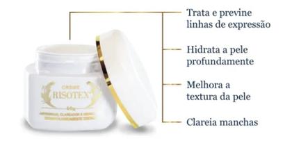 Imagem de Creme Risotex Antissinais , Clareador e Hidratante Original 40g Kit C/7 Unidades