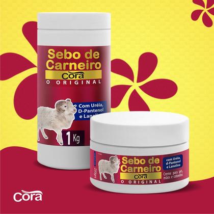 Imagem de Creme Sebo de Carneiro (Pés Mãos Cotovelos) 250g - Cora