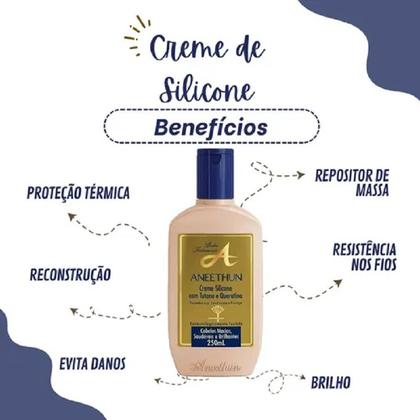 Imagem de Creme Silicone Brilho Aneethun Linha A 250ml
