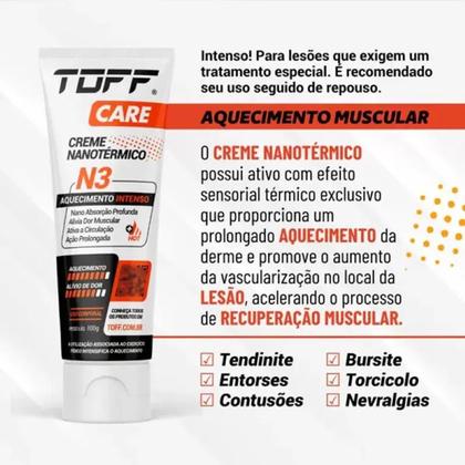 Imagem de Creme Toff Nanotermico N3 Dores Muscular Intensa 100g