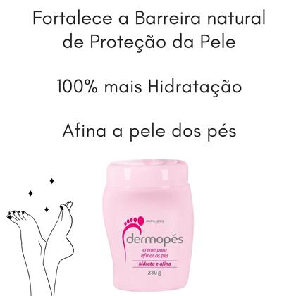 Imagem de Cremes para Tratamento e Hidratação de Pés Rachados: 1 Dermopés Azul 230g + 1 Dermopés Rosa 230g