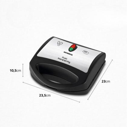 Imagem de Crepeira Mondial Pratic Crepe e Hot Dog 850W CP-01