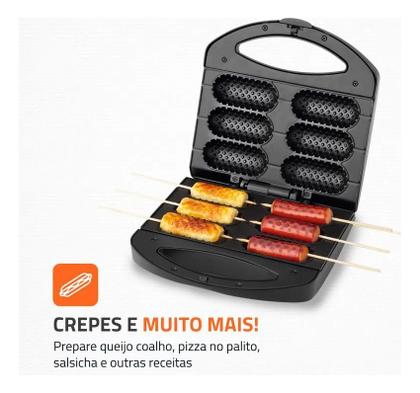 Imagem de Crepeira Pratic Crepe & Hot Dog, Mondial, 850W - CP-01