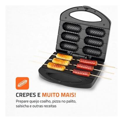 Imagem de Crepeira Pratic Crepe & Hot Dog Mondial 850W Cp-01