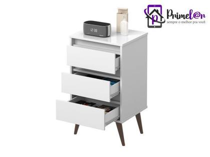 Imagem de Criado Mesa De Cabeceira Retrô Com Gaveta Wood