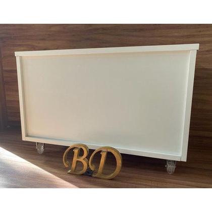 Imagem de Criado Para Apoio Com 2 Gavetas E Com Rodinhas Em Gel Mdf 60x40x35