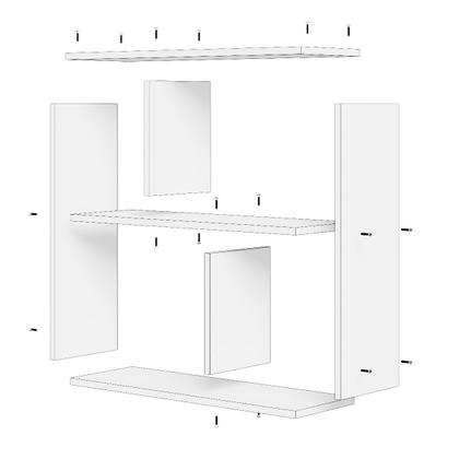 Imagem de Criado Rack Nicho Aparador Sala Quarto Escritório Branco