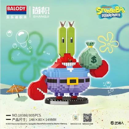 Imagem de Crianças Anime SpongeBob SquarePants Patrick Star Squidward Blocos De Construção Presentes De