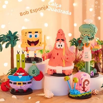 Imagem de Crianças Anime SpongeBob SquarePants Patrick Star Squidward Blocos De Construção Presentes De