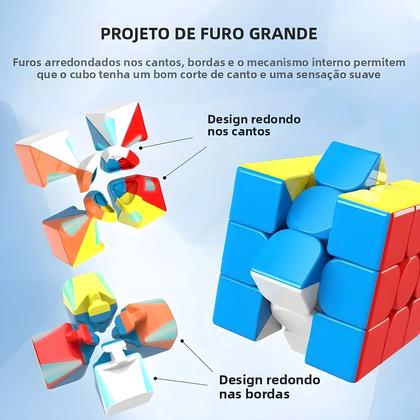 Imagem de Crianças Cubo Mágico 3x3 2x2 4x4 Espelho Velocidade Quebra-cabeça Profissional Húngaro Cubo Mágico